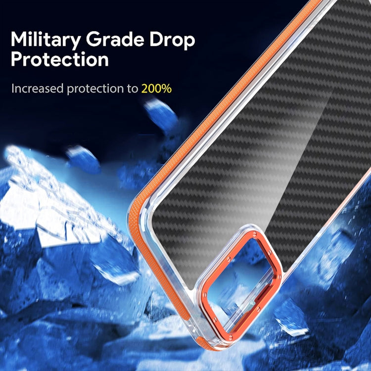 For Motorola Moto G Play 2024 Dual-Color Carbon Fiber Acrylic Hybrid TPU Phone Case(Orange) - Motorola Cases by PMC Jewellery | Online Shopping South Africa | PMC Jewellery | Buy Now Pay Later Mobicred