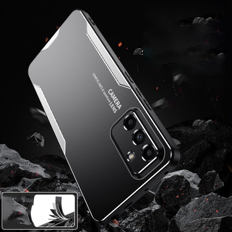 For Samsung Galaxy A55 5G Blade Series TPU Hybrid Metal Phone Case(Silver) - Galaxy Phone Cases by PMC TechLife | Online Shopping South Africa | PMC TechLife