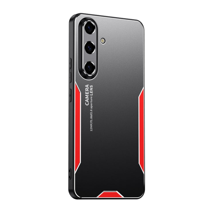For Samsung Galaxy S24 5G Blade Series TPU Hybrid Metal Phone Case(Red) - Galaxy S24 5G Cases by PMC TechLife | Online Shopping South Africa | PMC TechLife