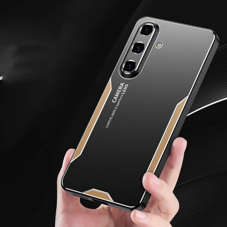 For Samsung Galaxy S24 5G Blade Series TPU Hybrid Metal Phone Case(Blue) - Galaxy S24 5G Cases by PMC TechLife | Online Shopping South Africa | PMC TechLife