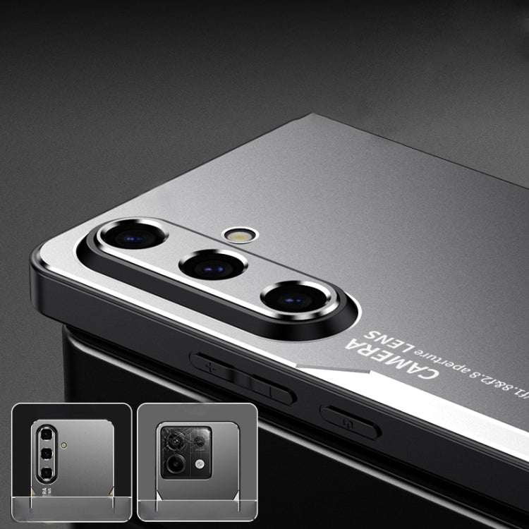 For Samsung Galaxy S24 5G Blade Series TPU Hybrid Metal Phone Case(Blue) - Galaxy S24 5G Cases by PMC TechLife | Online Shopping South Africa | PMC TechLife