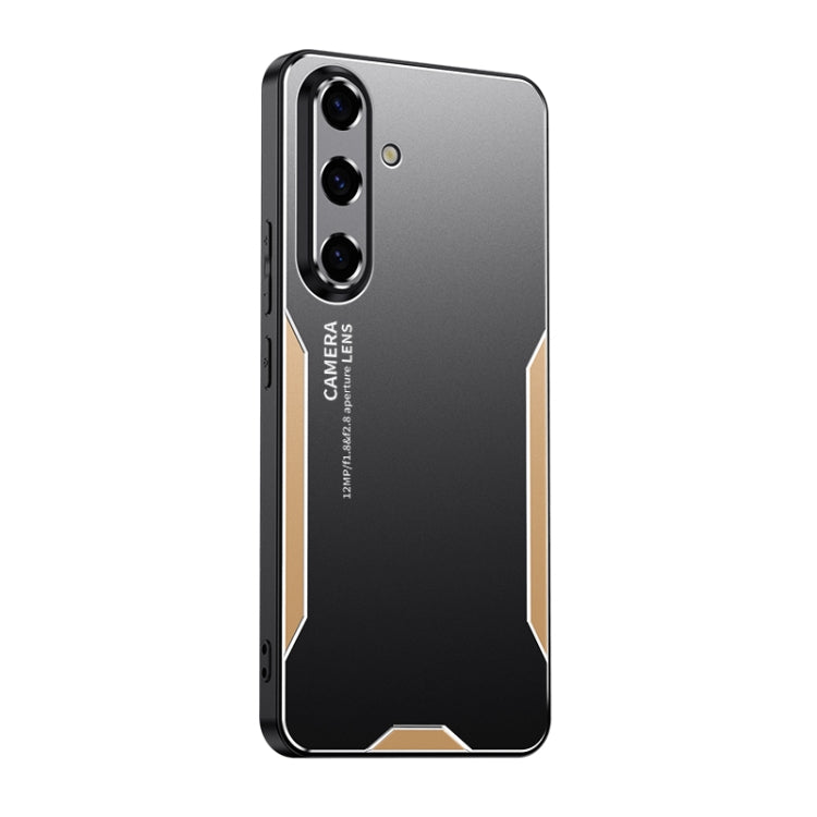 For Samsung Galaxy S24+ 5G Blade Series TPU Hybrid Metal Phone Case(Gold) - Galaxy S24+ 5G Cases by PMC TechLife | Online Shopping South Africa | PMC TechLife