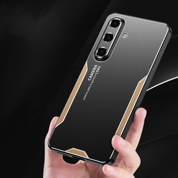 For Samsung Galaxy S24+ 5G Blade Series TPU Hybrid Metal Phone Case(Gold) - Galaxy S24+ 5G Cases by PMC TechLife | Online Shopping South Africa | PMC TechLife