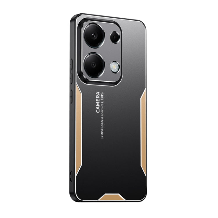 For Xiaomi Redmi Note 13 Pro 4G Blade Series TPU Hybrid Metal Phone Case(Gold) - Note 13 Pro Cases by PMC TechLife | Online Shopping South Africa | PMC TechLife