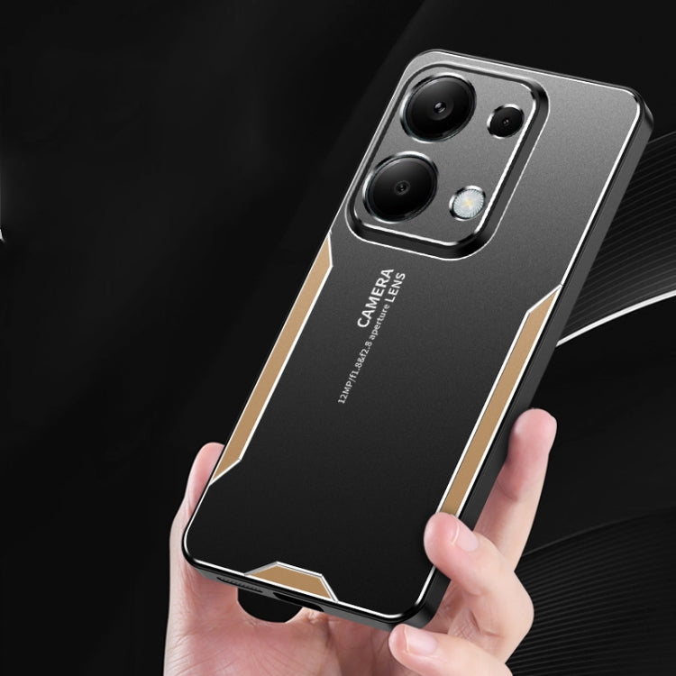 For Xiaomi Redmi Note 13 Pro 4G Blade Series TPU Hybrid Metal Phone Case(Gold) - Note 13 Pro Cases by PMC TechLife | Online Shopping South Africa | PMC TechLife