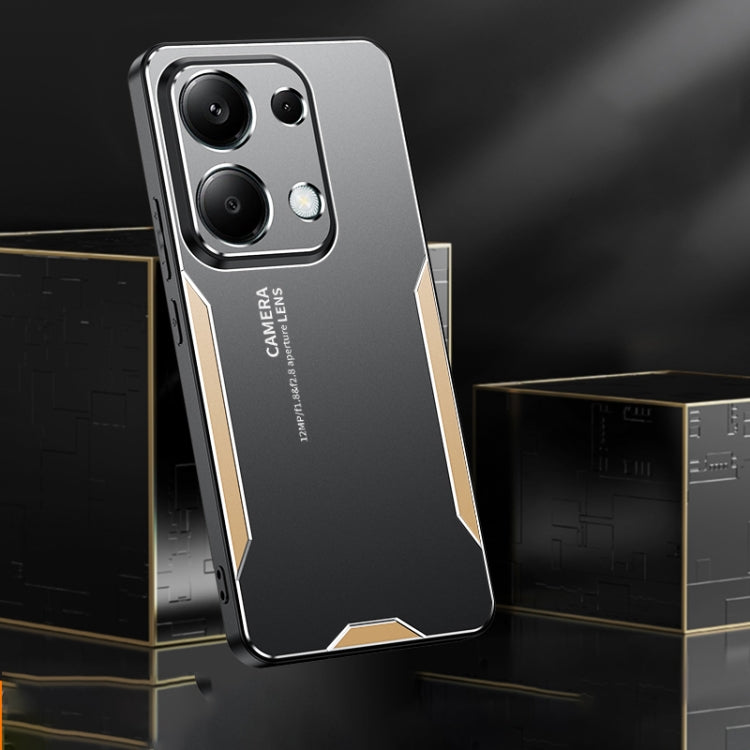For Xiaomi Redmi Note 13 Pro 4G Blade Series TPU Hybrid Metal Phone Case(Blue) - Xiaomi Cases by PMC TechLife | Online Shopping South Africa | PMC TechLife | Buy Now Pay Later Mobicred