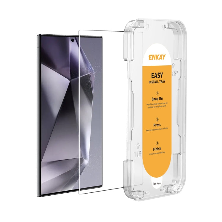 For Samsung Galaxy S24 Ultra 5G ENKAY Easy Install 0.18mm High Alumina Silicon Full Glass Film, Support Ultrasonic Unlock - Galaxy S24 Ultra 5G Tempered Glass by ENKAY | Online Shopping South Africa | PMC TechLife | Buy Now Pay Later Mobicred