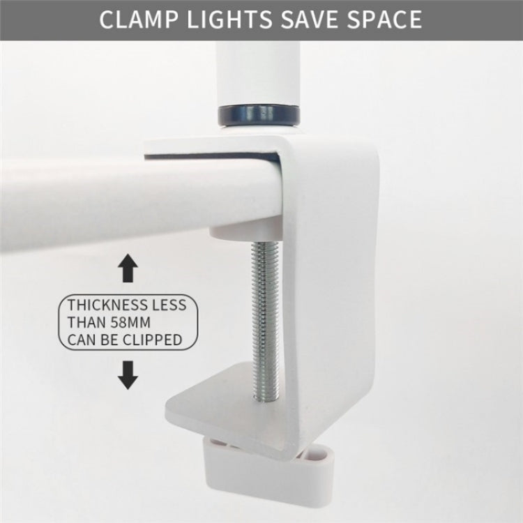 HD-M3X For Eyelash Extensions / Tattoo / Nail Art Lighting Lamp 16 inch Clip-on Half Moon Desk Lamp(UK Plug) - Selfie Light by PMC TechLife | Online Shopping South Africa | PMC TechLife | Buy Now Pay Later Mobicred
