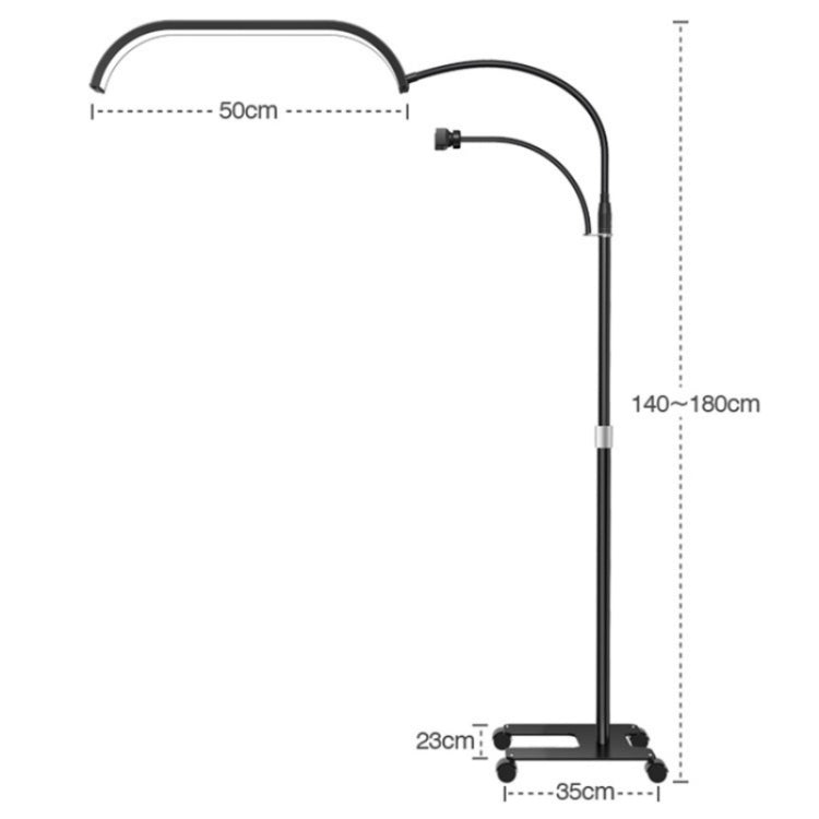 HD-G63X Floor Standing Remote Dimming LED Moon Lamp Manicure Eyelash Beauty Lamp(US Plug) - Selfie Light by PMC TechLife | Online Shopping South Africa | PMC TechLife | Buy Now Pay Later Mobicred