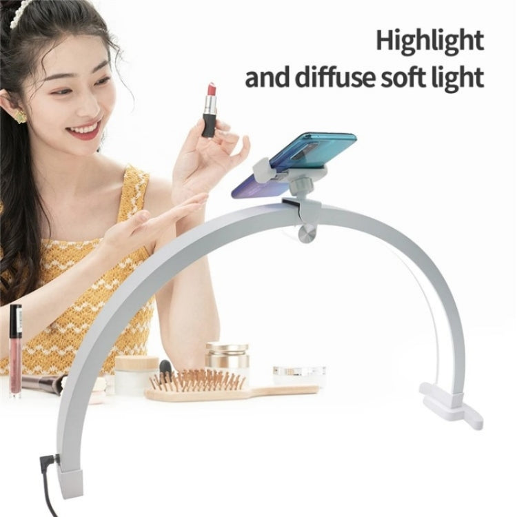 M12X Foldable LED Half Moon Lamp Touch Control Nail Art Lamp, Length: 56cm(EU Plug) - Selfie Light by PMC TechLife | Online Shopping South Africa | PMC TechLife | Buy Now Pay Later Mobicred