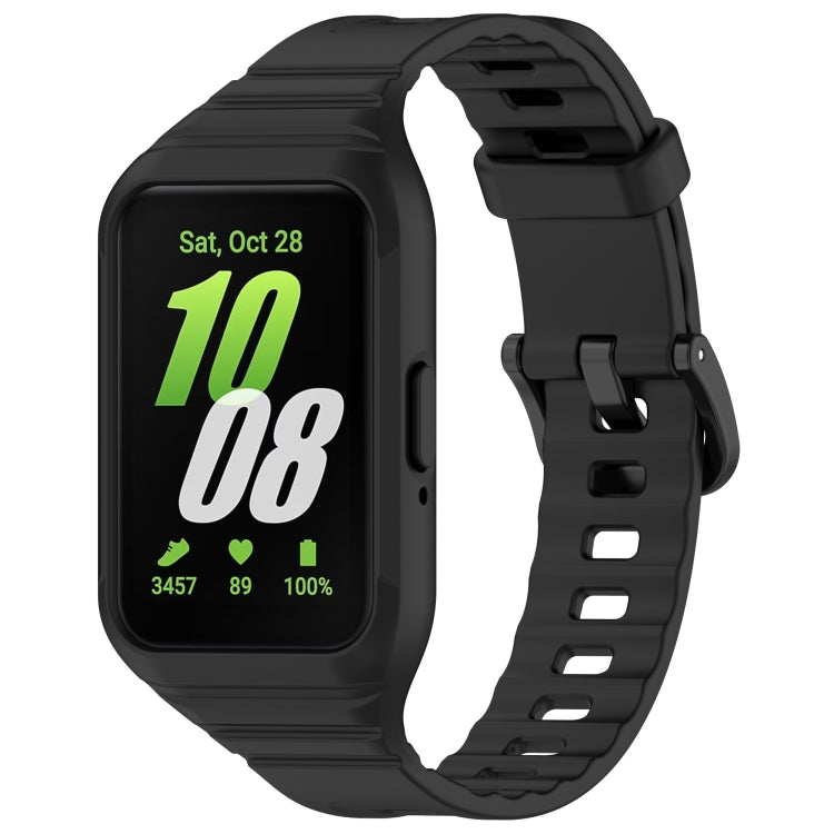 For Samsung Galaxy Fit 3 Integrated TPU Watch Band(Black) - Watch Bands by PMC TechLife | Online Shopping South Africa | PMC TechLife