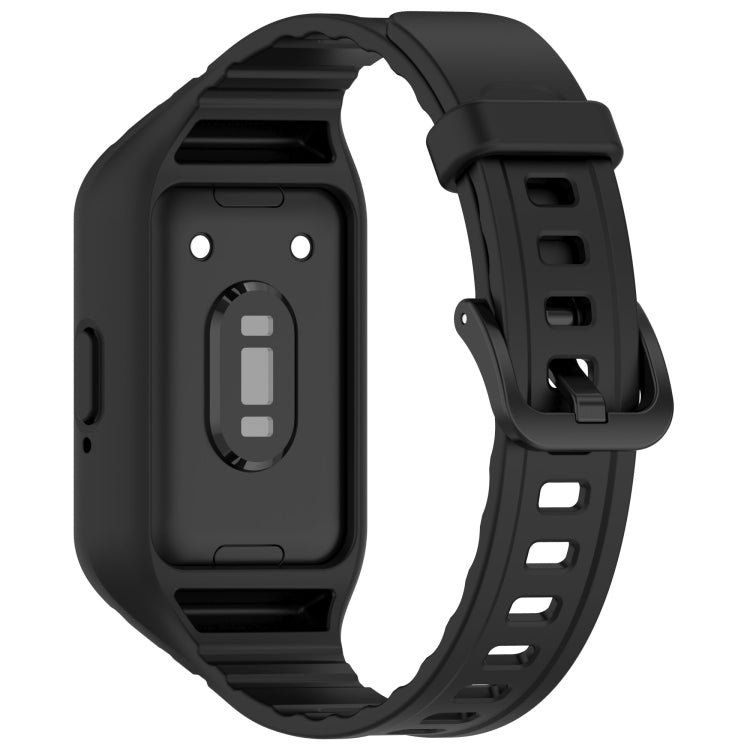For Samsung Galaxy Fit 3 Integrated TPU Watch Band(Black) - Watch Bands by PMC TechLife | Online Shopping South Africa | PMC TechLife