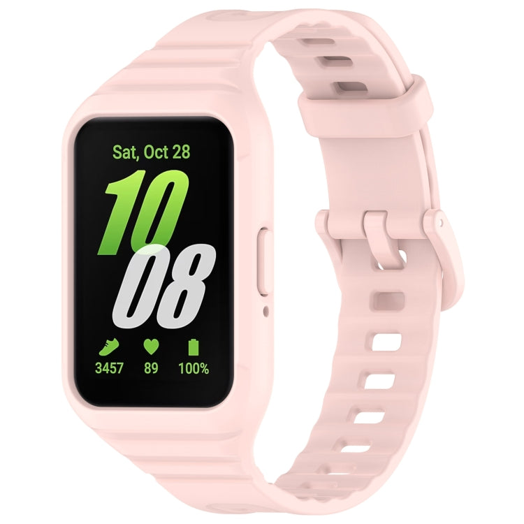 For Samsung Galaxy Fit 3 Integrated TPU Watch Band(Pink) - Watch Bands by PMC TechLife | Online Shopping South Africa | PMC TechLife