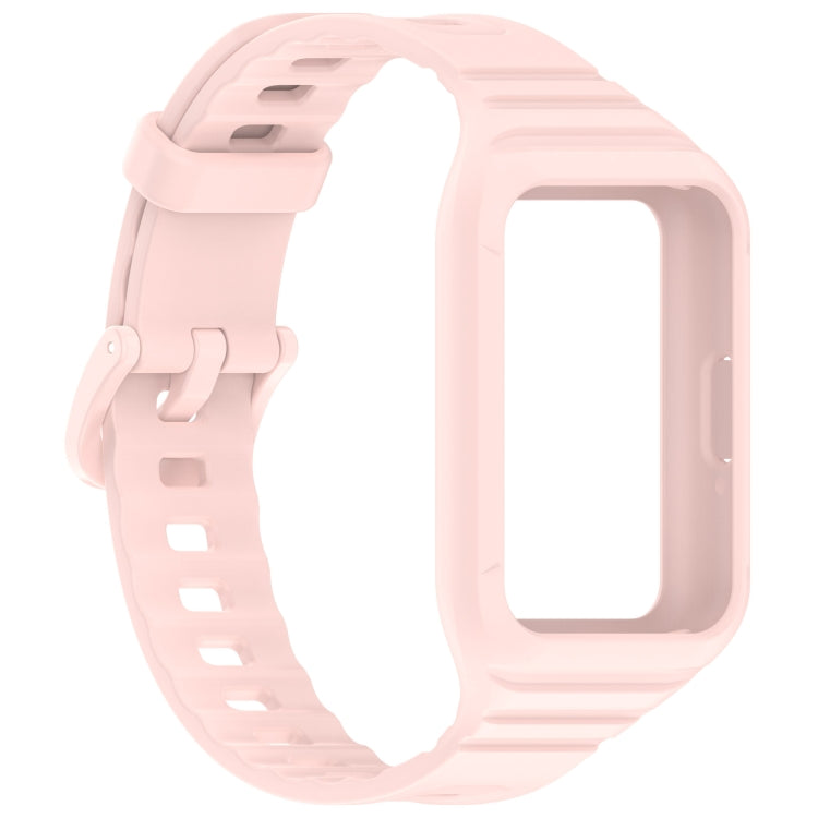 For Samsung Galaxy Fit 3 Integrated TPU Watch Band(Pink) - Watch Bands by PMC TechLife | Online Shopping South Africa | PMC TechLife