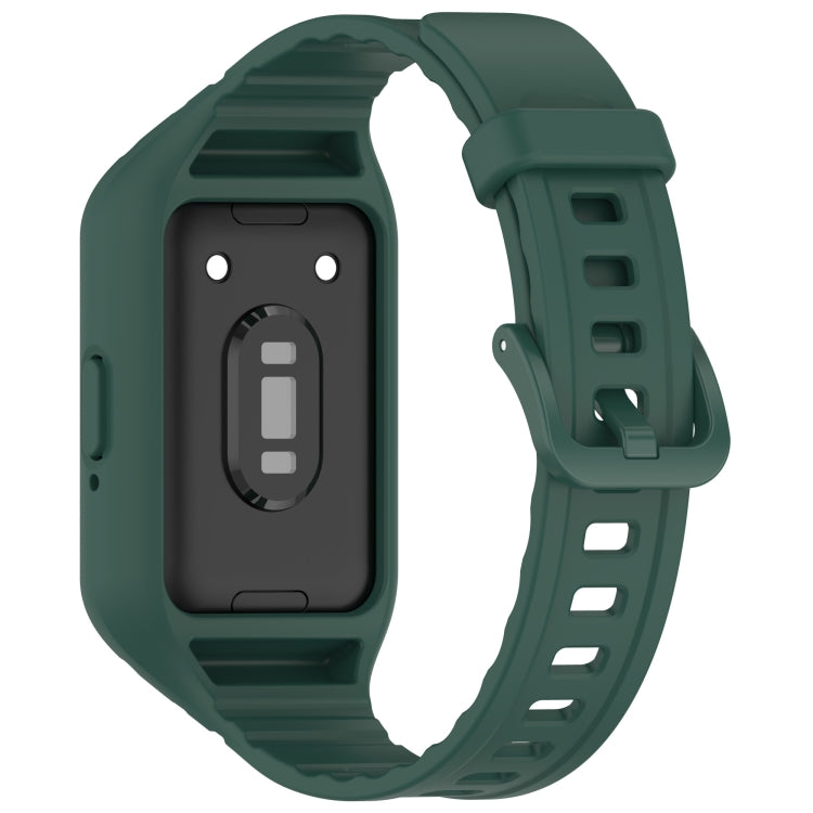 For Samsung Galaxy Fit 3 Integrated TPU Watch Band(Dark Green) - Watch Bands by PMC TechLife | Online Shopping South Africa | PMC TechLife