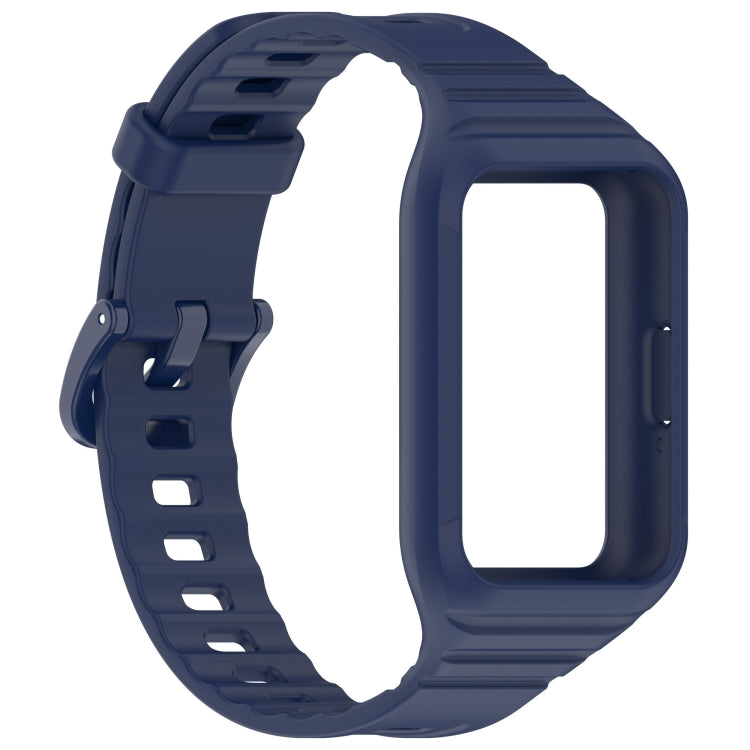 For Samsung Galaxy Fit 3 Integrated TPU Watch Band(Dark Blue) - Watch Bands by PMC TechLife | Online Shopping South Africa | PMC TechLife