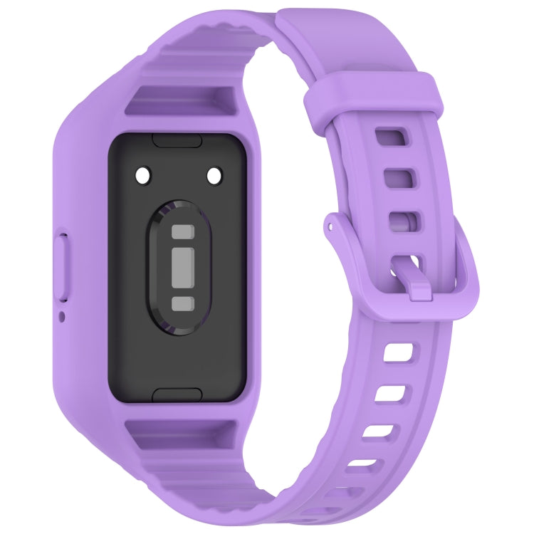 For Samsung Galaxy Fit 3 Integrated TPU Watch Band(Purple) - Watch Bands by PMC TechLife | Online Shopping South Africa | PMC TechLife