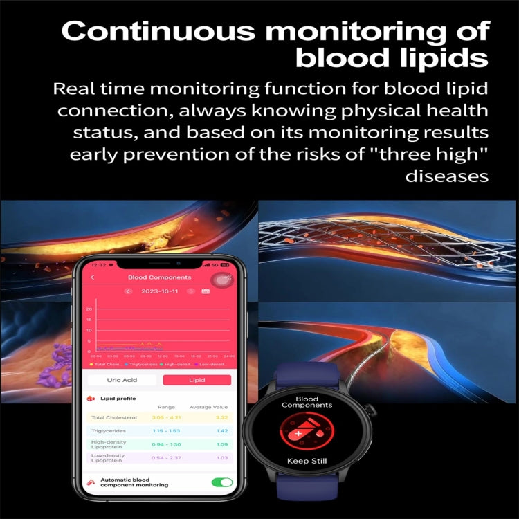 ET470 1.39 inch Color Screen Smart Watch Silicone Strap, Support Bluetooth Call / ECG(Black) - Smart Watches by PMC TechLife | Online Shopping South Africa | PMC TechLife