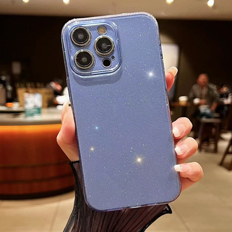 For iPhone 16 Pro Jelly Glitter Solid Color TPU Phone Case(Blue) - iPhone 16 Pro Cases by PMC TechLife | Online Shopping South Africa | PMC TechLife | Buy Now Pay Later Mobicred