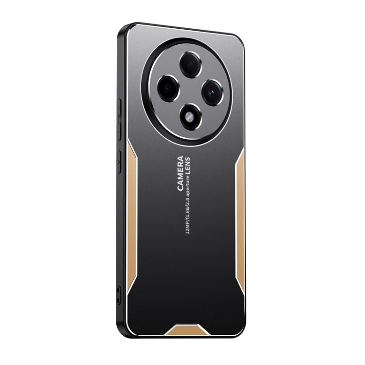 For OPPO A3 Pro Blade Series TPU Hybrid Metal Phone Case(Gold) - OPPO Cases by PMC TechLife | Online Shopping South Africa | PMC TechLife | Buy Now Pay Later Mobicred