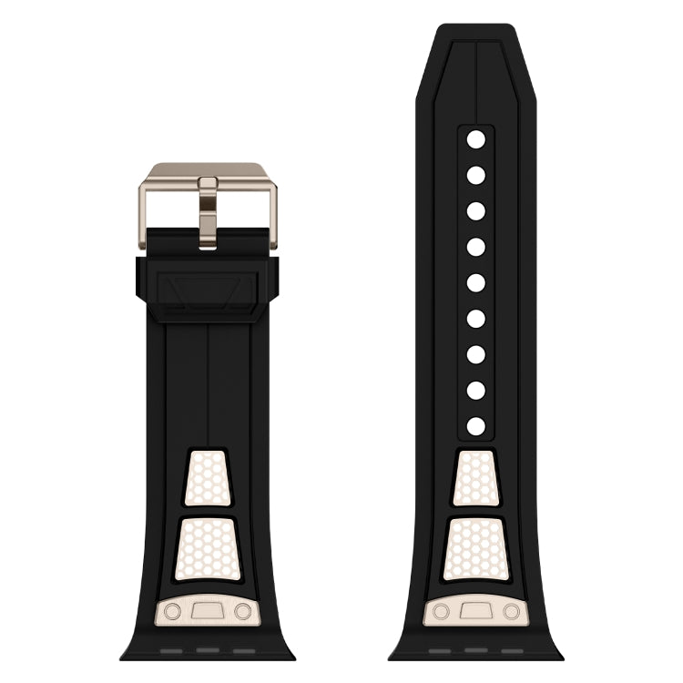 For Apple Watch Series 3 42mm Breathable Stainless Steel Mesh TPU Watch Band(Black Titanium) - Watch Bands by PMC TechLife | Online Shopping South Africa | PMC TechLife