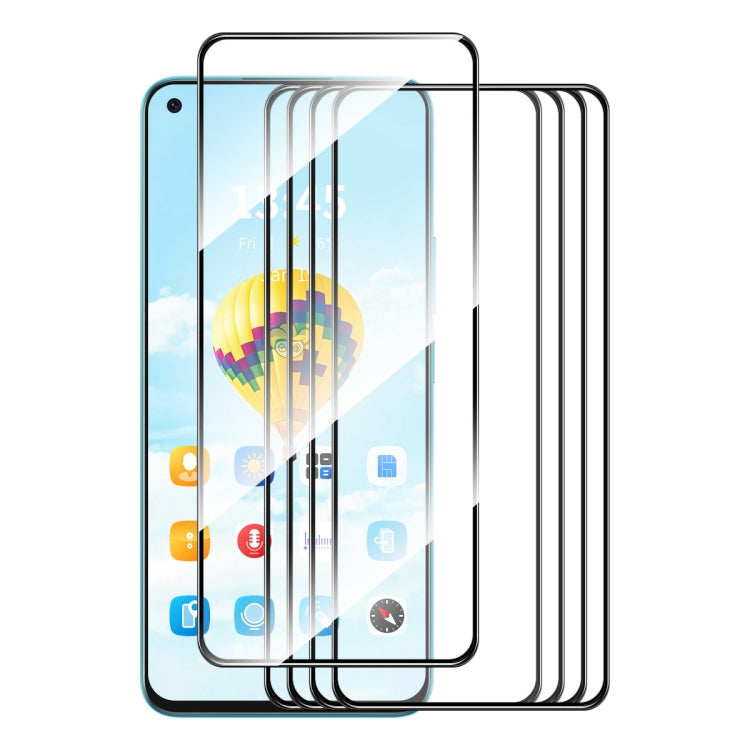 For OPPO Find X5 Lite 5pcs ENKAY Full Glue High Aluminum-silicon Tempered Glass Film - OPPO Tempered Glass by ENKAY | Online Shopping South Africa | PMC TechLife | Buy Now Pay Later Mobicred