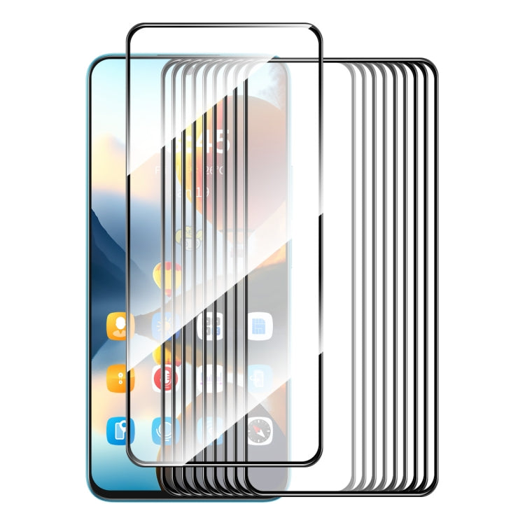 For OPPO Reno11 F 10pcs ENKAY Full Glue High Aluminum-silicon Tempered Glass Film - OPPO Tempered Glass by ENKAY | Online Shopping South Africa | PMC TechLife | Buy Now Pay Later Mobicred