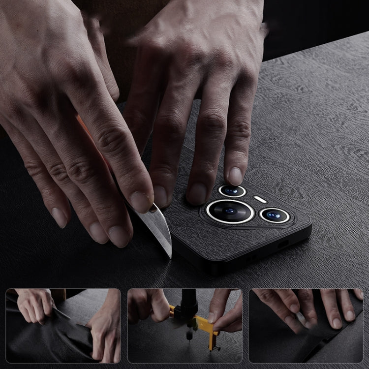 For Huawei Pura 70 Pro Tree Bark Leather Shockproof Phone Case(Grey) - free shipping - PMC Jewellery - Order now!