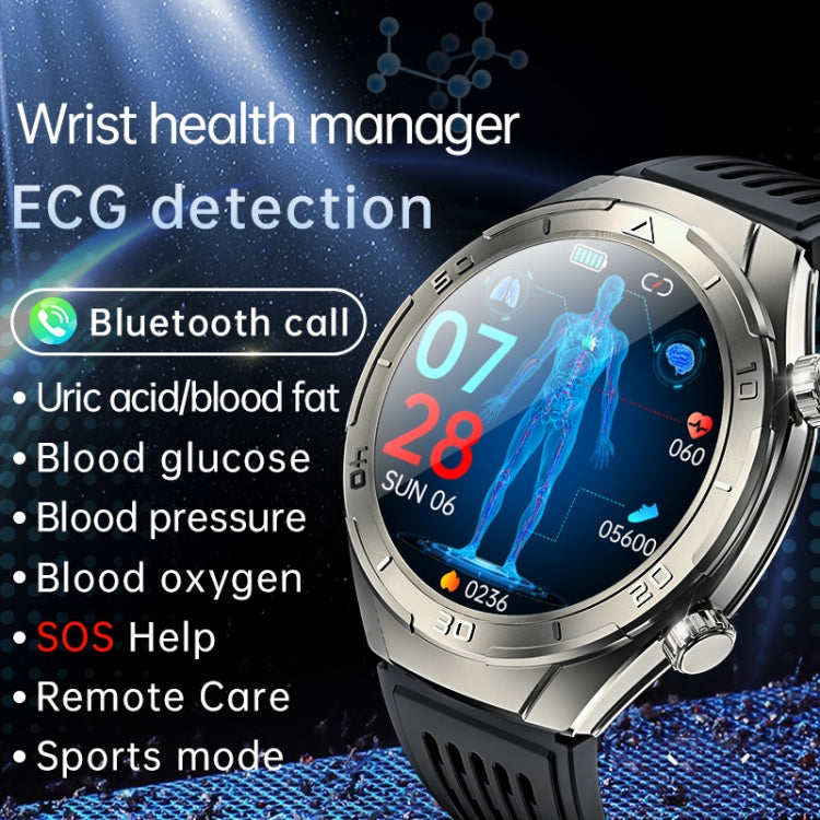 FD02 1.46 inch Color Screen Smart Watch, Support CES Sleep Aid / ECG Detection(Grey) - Smart Watches by PMC TechLife | Online Shopping South Africa | PMC TechLife