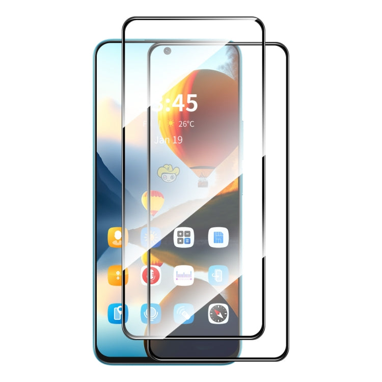 For Tecno Spark 20C 2pcs ENKAY Full Glue High Aluminum-silicon Tempered Glass Film - Tecno Tempered Glass by ENKAY | Online Shopping South Africa | PMC TechLife | Buy Now Pay Later Mobicred