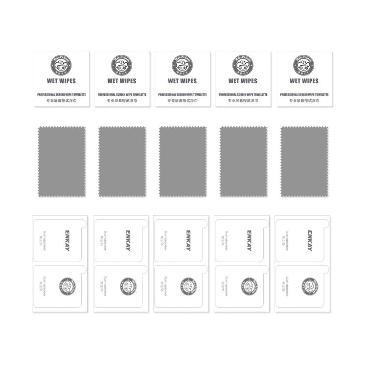 For Tecno Spark 9 5pcs ENKAY Full Glue High Aluminum-silicon Tempered Glass Film - Tecno Tempered Glass by ENKAY | Online Shopping South Africa | PMC TechLife | Buy Now Pay Later Mobicred