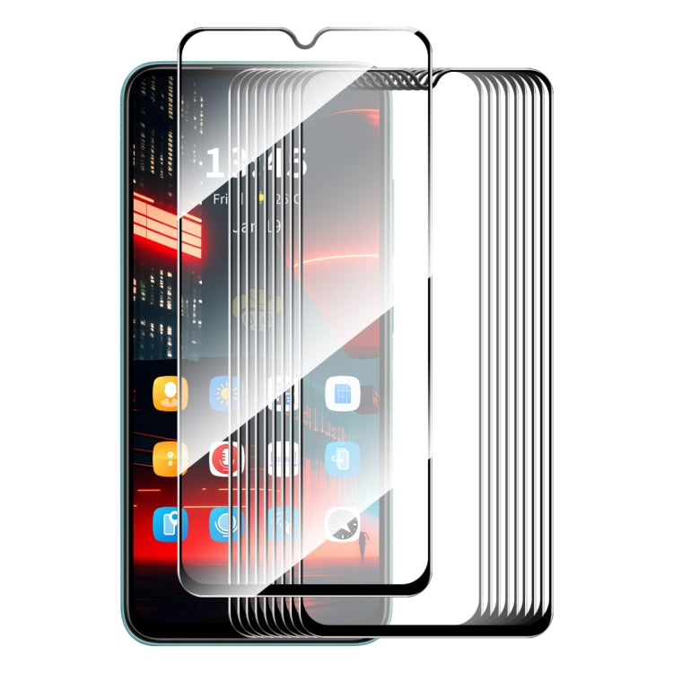 For Tecno Spark 9 10pcs ENKAY Full Glue High Aluminum-silicon Tempered Glass Film - Tecno Tempered Glass by ENKAY | Online Shopping South Africa | PMC TechLife | Buy Now Pay Later Mobicred