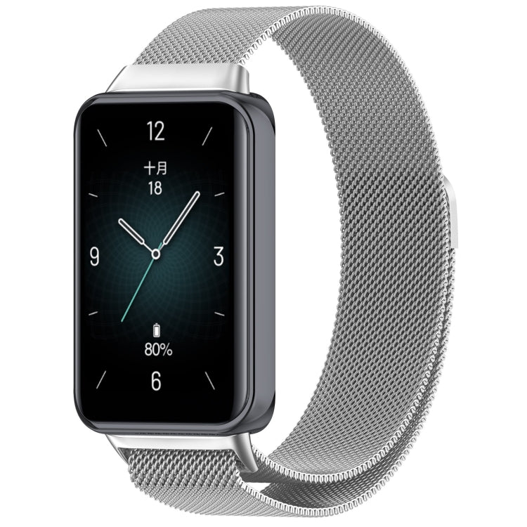 For Honor Band 9 Milan Magnetic Steel Mesh Watch Band(Silver) - Watch Bands by PMC TechLife | Online Shopping South Africa | PMC TechLife