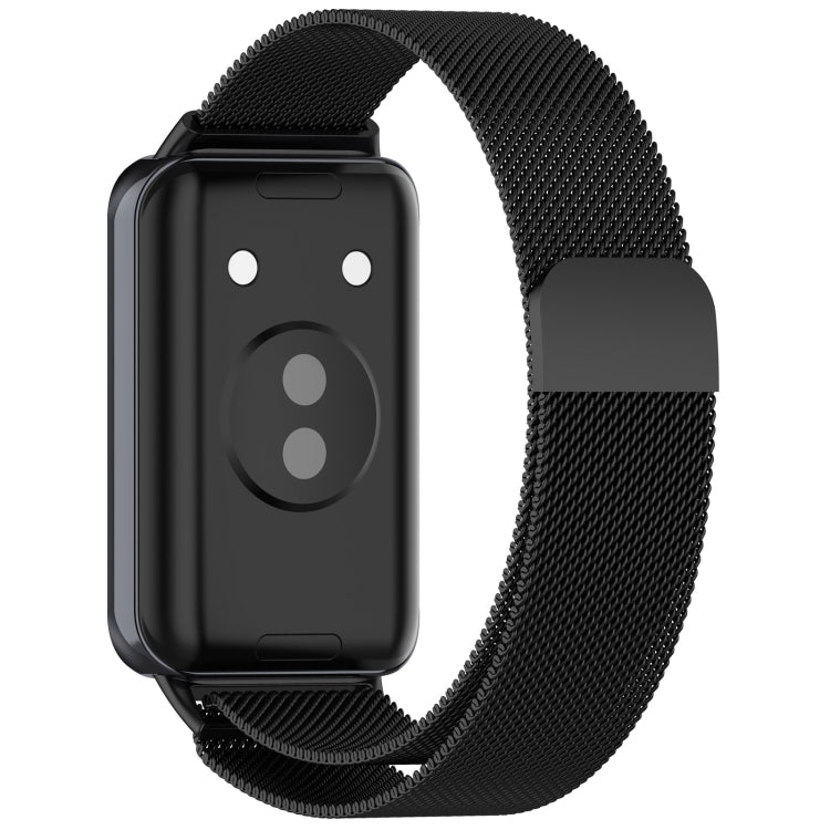 For Honor Band 9 Milan Magnetic Steel Mesh Watch Band(Black) - Watch Bands by PMC TechLife | Online Shopping South Africa | PMC TechLife