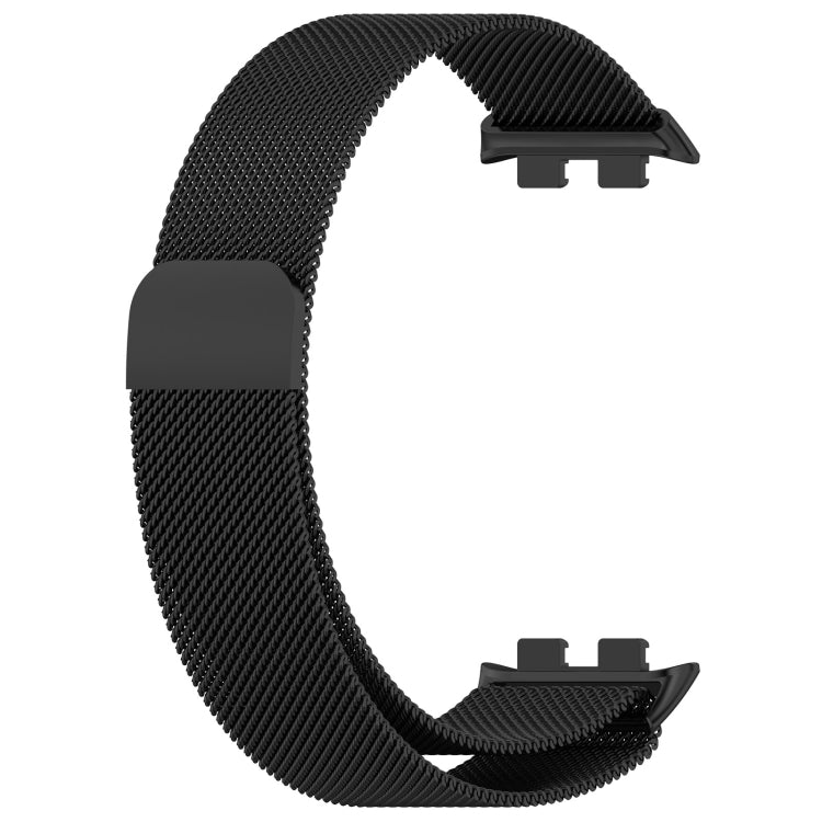 For Honor Band 9 Milan Magnetic Steel Mesh Watch Band(Black) - Watch Bands by PMC TechLife | Online Shopping South Africa | PMC TechLife