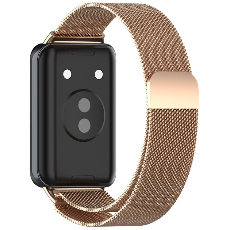 For Honor Band 9 Milan Magnetic Steel Mesh Watch Band(Rose Gold) - Watch Bands by PMC TechLife | Online Shopping South Africa | PMC TechLife