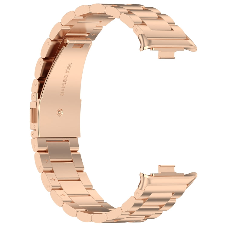 For Redmi Watch 4 / Watch 5 Three Bead Stainless Steel Metal Watch Band(Rose Gold) - free shipping - PMC TechLife - Order now!