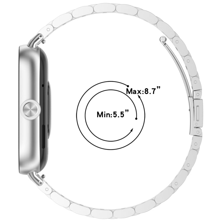 For Redmi Watch 4 / Watch 5 Three Bead Stainless Steel Metal Watch Band(Rose Gold) - free shipping - PMC TechLife - Order now!