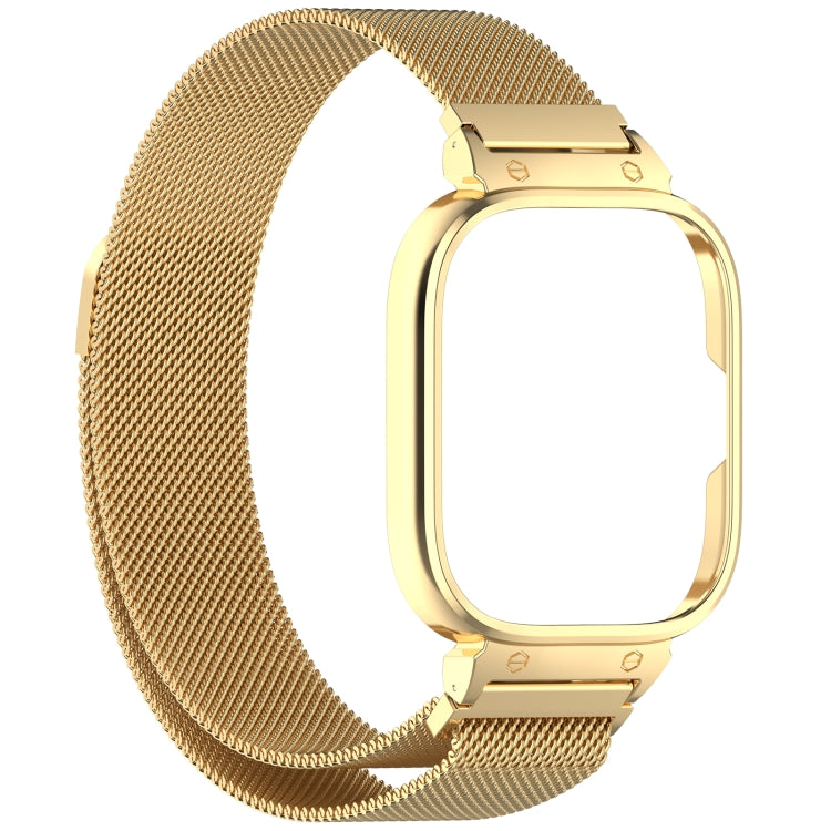 For CMF Watch Pro D395 Metal Frame + Milanese Integrated Magnetic Watch Band(Gold) - Watch Bands by PMC TechLife | Online Shopping South Africa | PMC TechLife