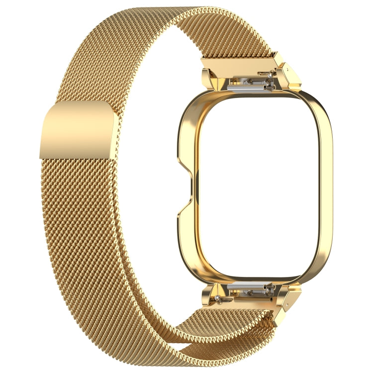 For CMF Watch Pro D395 Metal Frame + Milanese Integrated Magnetic Watch Band(Gold) - Watch Bands by PMC TechLife | Online Shopping South Africa | PMC TechLife
