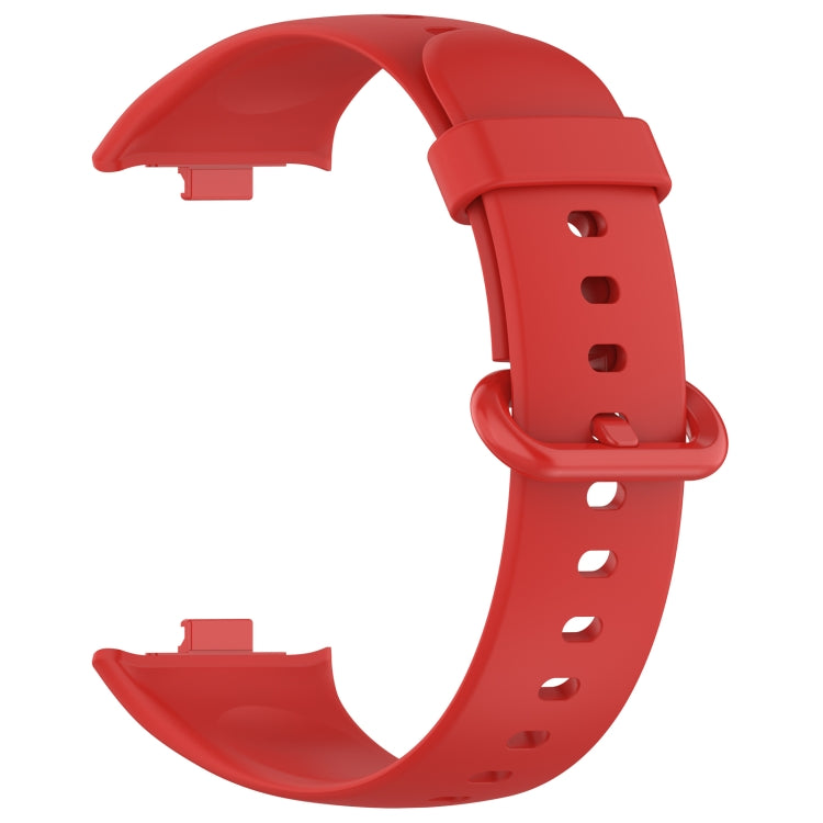 For Redmi Watch 4 / Watch 5 Solid Color Colorful Buckle Silicone Watch Band(Red) - Watch Bands by PMC TechLife | Online Shopping South Africa | PMC TechLife | Buy Now Pay Later Mobicred