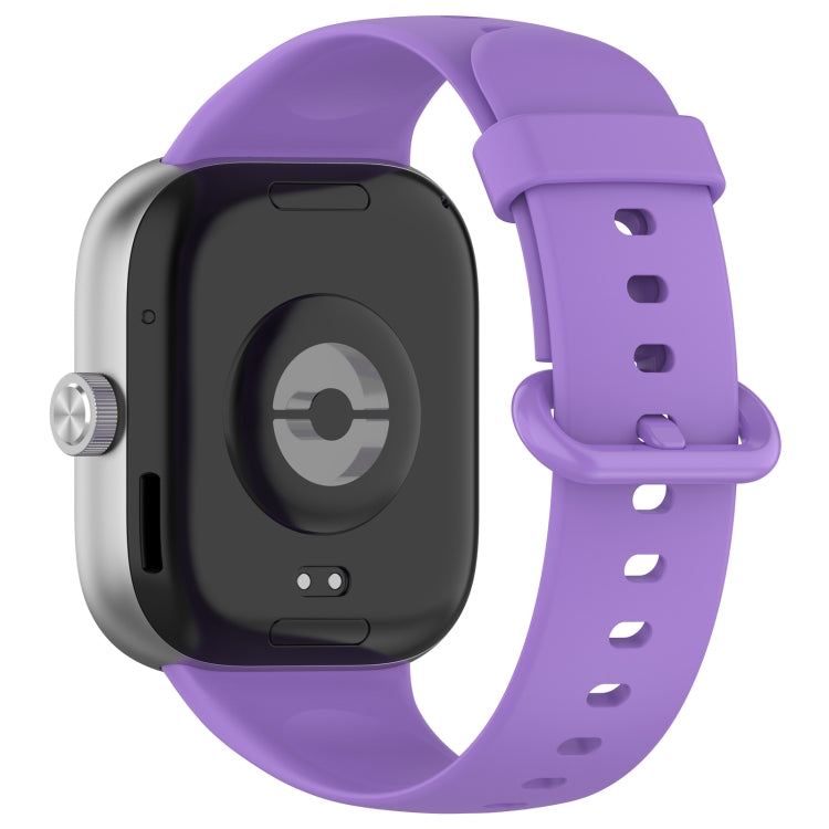For Redmi Watch 4 Solid Color Colorful Buckle Silicone Watch Band(Purple) - Watch Bands by PMC TechLife | Online Shopping South Africa | PMC TechLife
