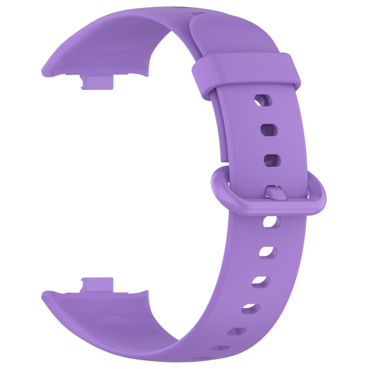 For Redmi Watch 4 Solid Color Colorful Buckle Silicone Watch Band(Purple) - Watch Bands by PMC TechLife | Online Shopping South Africa | PMC TechLife