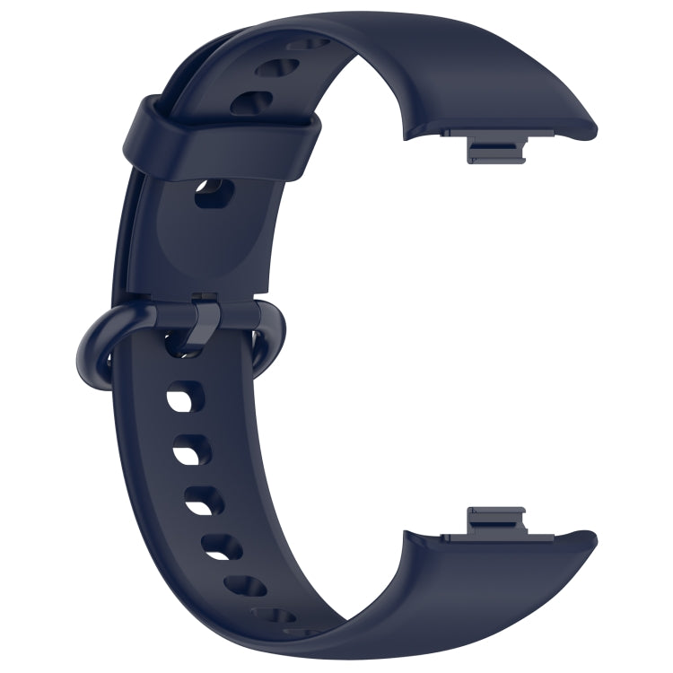 For Redmi Watch 4 Solid Color Colorful Buckle Silicone Watch Band(Dark Blue) - Watch Bands by PMC TechLife | Online Shopping South Africa | PMC TechLife