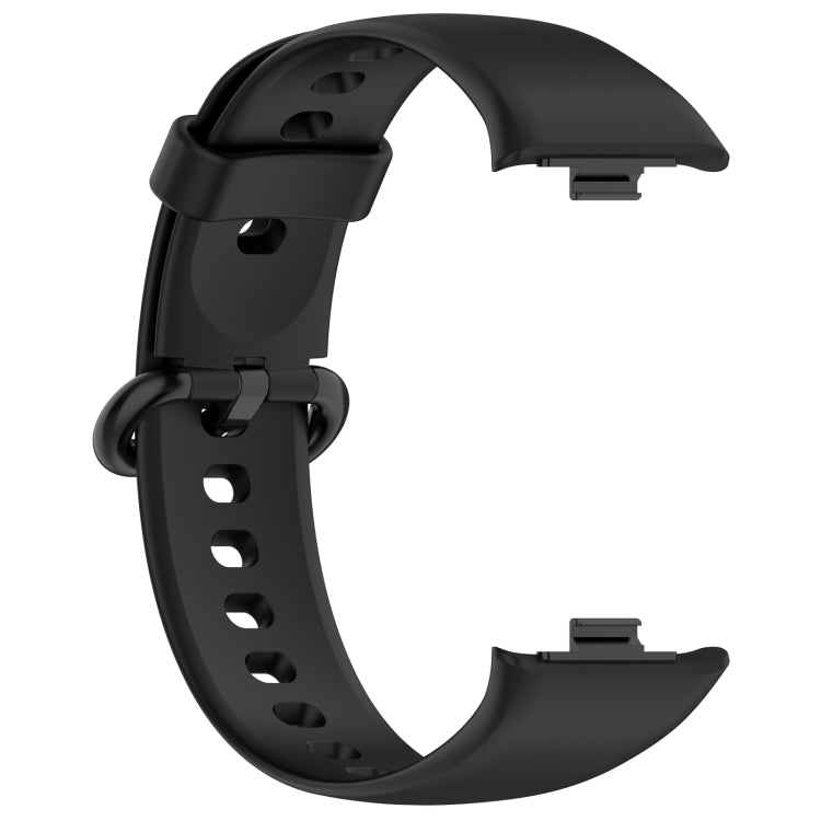 For Redmi Watch 4 Solid Color Colorful Buckle Silicone Watch Band(Black) - Watch Bands by PMC TechLife | Online Shopping South Africa | PMC TechLife