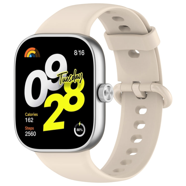 For Xiaomi  Mi Band 8 Pro Solid Color Colorful Buckle Silicone Watch Band(Ivory White) - Watch Bands by PMC TechLife | Online Shopping South Africa | PMC TechLife