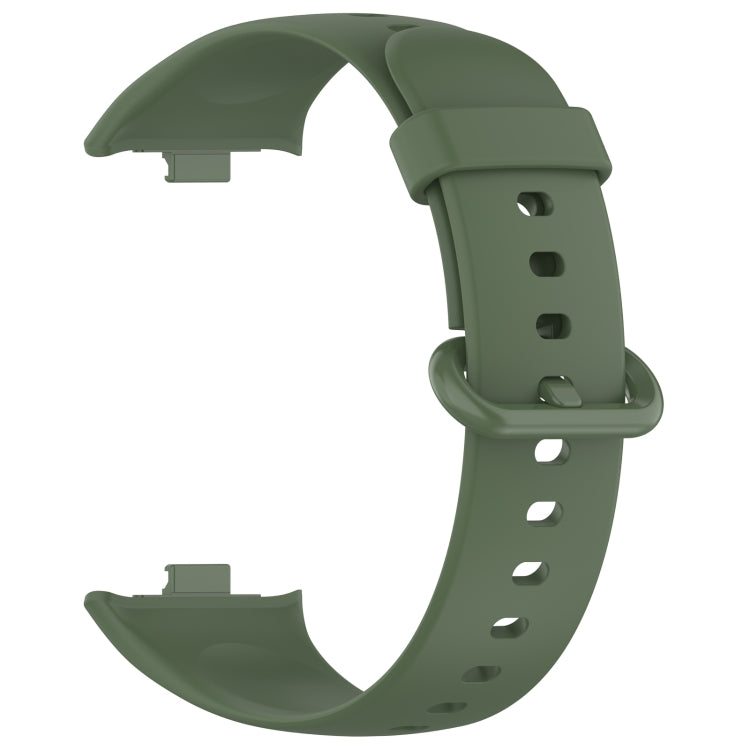 For Xiaomi  Mi Band 8 Pro Solid Color Colorful Buckle Silicone Watch Band(Dark Green) - Watch Bands by PMC TechLife | Online Shopping South Africa | PMC TechLife