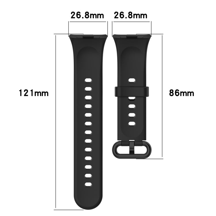 For Redmi Watch 4 Solid Color Colorful Buckle Silicone Watch Band(White) - Watch Bands by PMC TechLife | Online Shopping South Africa | PMC TechLife