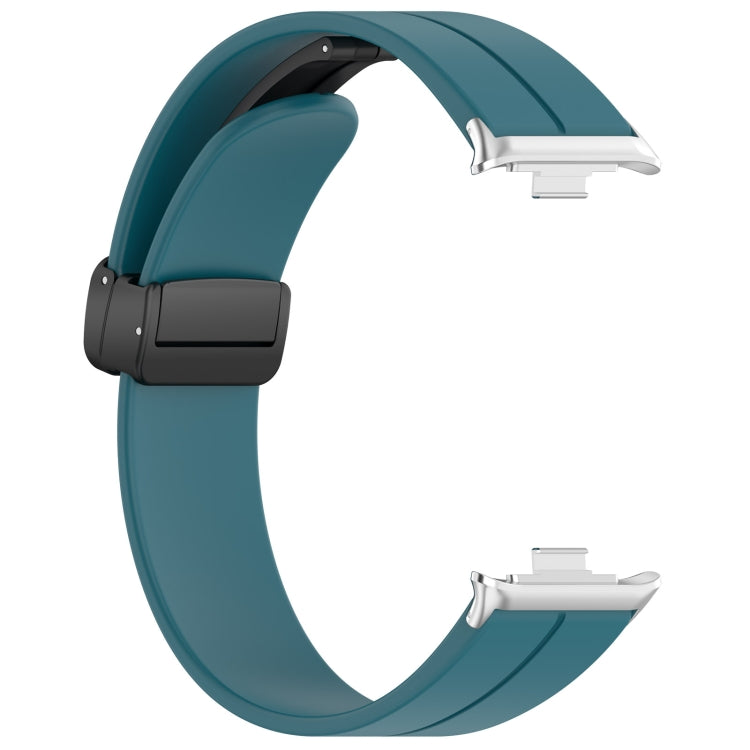 For Redmi Watch 4 Groove Folding Magnetic Buckle Silicone Watch Band(Cyan) - Watch Bands by PMC TechLife | Online Shopping South Africa | PMC TechLife