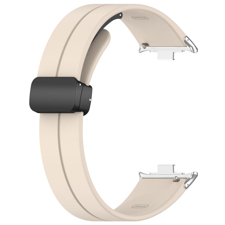 For Redmi Watch 4 Groove Folding Magnetic Buckle Silicone Watch Band(Starlight) - Watch Bands by PMC TechLife | Online Shopping South Africa | PMC TechLife